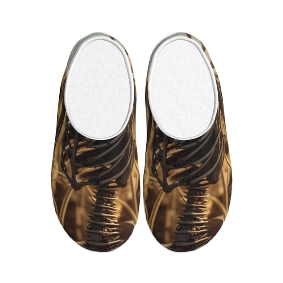 KLL Skull Butterfly Sunflower Pattern Adult Unisex Cozy Slippers,Fuzzy Slip-on Slippers TPR Sole Slippers Comfort Plush Home Footwear for Indoor & Outdoor-8