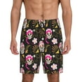 thumbnail image 1 of KLL Skull Daisy for Men's 1-Pack Shorts,Sleep Pajama Shorts for Men Soft Pj Shorts Men's Pajama Bottoms Sleepwear -XX-Large, 1 of 7