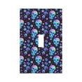thumbnail image 1 of KLL Skull Flower Blue Pattern Electrical Outlet Covers, 3" x 5" 1 Pack Electric Receptacle Plug Covers for Decorator Receptacle Outlet & Switch-Style T, 1 of 6