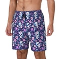 thumbnail image 1 of KLL Skull Purple Flower for Mens Swim Trunks Quick Dry Swim Shorts with Built-in Compression Liner Funny Swimwear Bathing Suits-XX-Large, 1 of 6
