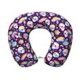 thumbnail image 1 of KLL Skull colorful mushroom rainbow Pattern Memory Foam Cervical Neck Pillow Versatile U-Shaped Pillows for Home/Office/Camping/Travelling/Soft Washable Cover, 1 of 8