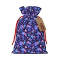 thumbnail image 1 of KLL Skull daisy purple for Christmas Gift Bag,Holiday Bags for Gifts Christmas Bags & Drawstring Gift Pouch Reusable Holiday Gift Bags & Party Favor Bags (1 PCS)-Small, 1 of 9