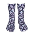 thumbnail image 1 of KLL Skull flower crystal Print Womens Crew Socks Athletic Middle Tube Long Socks Novelty Socks Gifts For Men, 1 of 7