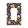 thumbnail image 1 of KLL Skull gold flower Pattern Electrical Outlet Covers, 3" x 5" 1 Pack Electric Receptacle Plug Covers for Decorator Receptacle Outlet & Switch-Style U, 1 of 6