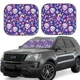 thumbnail image 1 of KLL Skull mushroom rainbow Windshield Sun Shade 2-Piece Foldable Car Front Window Sunshade for Most Sedans SUV Truck- Small, 1 of 5