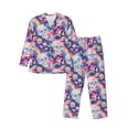 thumbnail image 1 of KLL Skull rainbow color space Sleepwear Mens Flannel Pajamas,Long Cotton Pj Set, 1 of 7