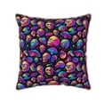 thumbnail image 1 of KLL Skull rainbow star mushroom Decorative Throw Pillow Covers Velvet Soft for Couch Sofa Bedroom Living Room Outdoor (No pillow core)- 16"x16", 1 of 5