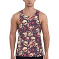 thumbnail image 1 of KLL Skull rock music record Print Men's Muscle Gym Workout Stringer Tank Tops Bodybuilding Fitness T-Shirts Tank Tops Men-Medium, 1 of 7