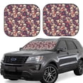 thumbnail image 1 of KLL Skull rock music record Windshield Sun Shade 2-Piece Foldable Car Front Window Sunshade for Most Sedans SUV Truck- Medium, 1 of 5