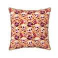 thumbnail image 1 of KLL Skull rock record Decorative Throw Pillow Covers Velvet Soft for Couch Sofa Bedroom Living Room Outdoor (No pillow core)- 20"x20", 1 of 5