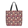 thumbnail image 1 of KLL Skull rock record artist Pattern Aesthetic Tote Bag for Women Beach Bag Shopping Bags Shoulder Bag Reusable Grocery Bags, 1 of 5