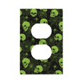 thumbnail image 1 of KLL Skulls And Cobwebs Pattern Electrical Outlet Covers, 3" x 5" 1 Pack Electric Receptacle Plug Covers for Decorator Receptacle Outlet & Switch-Style S, 1 of 6
