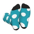thumbnail image 1 of KLL Sky Blue And White Polka Dot Print Cool Socks Men's Women's Crew Socks Funny Crazy Novelty Stockings, 1 of 7