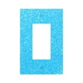 thumbnail image 1 of KLL Sky Blue Glitter Wall Plate,Gloss Finish,Standard Size 1 - 5" x 3", Polycarbonate Thermoplastic,Electric Receptacle Plug Covers, 1 of 6