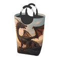 thumbnail image 1 of KLL Sky Sunset Bronze Dragon Laundry Hamper,Large Canvas Fabric Lightweight Storage Basket Toy Organizer Dirty Clothes Collapsible Waterproof, 1 of 6