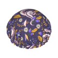 thumbnail image 1 of KLL Snake And Floral Pattern Shower Cap & Bath Cap for Women,Reversible Oversized Waterproof Shower Caps for all Hair Lengths,Elastic Reusable Bathing Hair Cap, 1 of 6