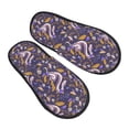 thumbnail image 1 of KLL Snake And Floral Slippers for Women Men House Slip on Indoor Outdoor Bedroom Furry Fleece Lined Ladies Comfy Anti-Skid Rubber Hard Sole-Large, 1 of 8