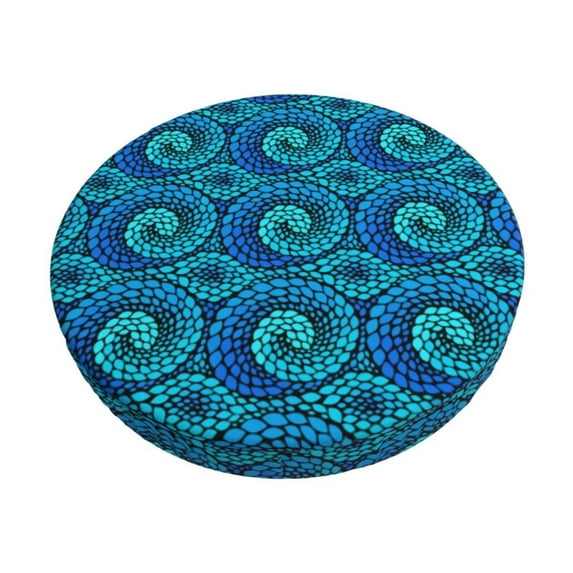KLL Snake Round Bar Chair Cushion Cover 12 inch ,Bar Stool Protector with Elastic, Soft Washable