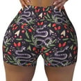 thumbnail image 1 of KLL Snakes And Snake Fruit Pattern Workout Shorts for Women Scrunch Short Gym Yoga Running Sport Active Exercise Fitness Shorts, 1 of 8