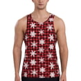 thumbnail image 1 of KLL Snowflake red plaid Print Men's Muscle Gym Workout Stringer Tank Tops Bodybuilding Fitness T-Shirts Tank Tops Men-3X-Large, 1 of 7