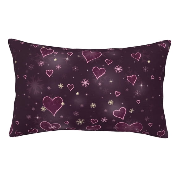 KLL Snowflakes and Hearts Pillow Covers Envelope Closure,Super Soft and Cozy Fuzzy Fleece Pillow Case Cover 20"x30"