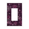 thumbnail image 1 of KLL Snowflakes and Hearts Wall Plate,Gloss Finish,Standard Size 1 - 5" x 3", Polycarbonate Thermoplastic,Electric Receptacle Plug Covers, 1 of 6