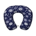 thumbnail image 1 of KLL Snowflakes2 Pattern Memory Foam Cervical Neck Pillow Versatile U-Shaped Pillows for Home/Office/Camping/Travelling/Soft Washable Cover, 1 of 8