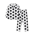 thumbnail image 1 of KLL Soccer Ball Sleepwear Mens Flannel Pajamas,Long Cotton Pj Set, 1 of 7