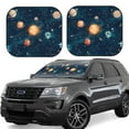 thumbnail image 1 of KLL Solar System And Planets Windshield Sun Shade 2-Piece Foldable Car Front Window Sunshade for Most Sedans SUV Truck- Medium, 1 of 5