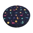 thumbnail image 1 of KLL Space Dinosaur Round Bar Chair Cushion Cover 13 inch ,Bar Stool Protector with Elastic, Soft Washable, 1 of 6