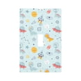thumbnail image 1 of KLL Space With Dino Astronauts Pattern Electrical Outlet Covers, 3" x 5" 1 Pack Electric Receptacle Plug Covers for Decorator Receptacle Outlet & Switch-Style T, 1 of 6