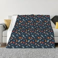 thumbnail image 1 of KLL Spaceships And Stars In Outer Space Print Fleece Throw Blanket, Horizontal Fleece Bedding Cute Soft Blankets Comfy Fleece Flannel Plush Home Decor for Couch & Bed -40"x30", 1 of 9