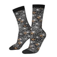 thumbnail image 1 of KLL Spider Cobweb Print Cool Socks Men's Women's Crew Socks Funny Crazy Novelty Stockings, 1 of 6