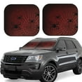 thumbnail image 1 of KLL Spiders On A Web Windshield Sun Shade 2-Piece Foldable Car Front Window Sunshade for Most Sedans SUV Truck- Small, 1 of 5