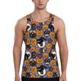 thumbnail image 1 of KLL Spooky Cats And Halloween Pumpkins Print Men's Muscle Gym Workout Stringer Tank Tops Bodybuilding Fitness T-Shirts Tank Tops Men-X-Large, 1 of 7