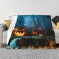 thumbnail image 1 of KLL Spooky Halloween Print Fleece Throw Blanket, Horizontal Fleece Bedding Cute Soft Blankets Comfy Fleece Flannel Plush Home Decor for Couch & Bed -50"x40", 1 of 9