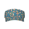 thumbnail image 1 of KLL Sport Sun Visor Hats Ball Caps Empty Top Baseball Sun Cap for Men Women-Corgi with Flowers, 1 of 6
