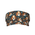 thumbnail image 1 of KLL Sport Sun Visor Hats Ball Caps Empty Top Baseball Sun Cap for Men Women-Cute Puppy, 1 of 6