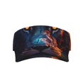 thumbnail image 1 of KLL Sport Sun Visor Hats Ball Caps Empty Top Baseball Sun Cap for Men Women-Forest Cool Lion, 1 of 6