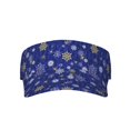 thumbnail image 1 of KLL Sport Sun Visor Hats Ball Caps Empty Top Baseball Sun Cap for Men Women-Golden Snowflakes Royal Blue, 1 of 6