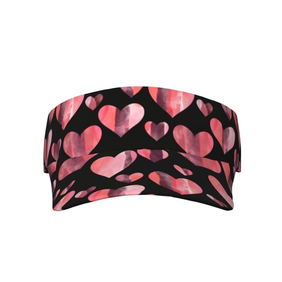 KLL Sport Sun Visor Hats Ball Caps Empty Top Baseball Sun Cap for Men Women-Hearts