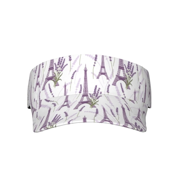 KLL Sport Sun Visor Hats Ball Caps Empty Top Baseball Sun Cap for Men Women-Lavender Flowers