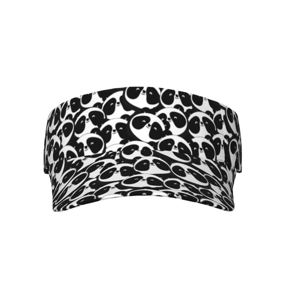 KLL Sport Sun Visor Hats Ball Caps Empty Top Baseball Sun Cap for Men Women-Panda1