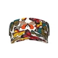 thumbnail image 1 of KLL Sport Sun Visor Hats Ball Caps Empty Top Baseball Sun Cap for Men Women-Retro Floral Butterfly, 1 of 6