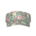 thumbnail image 1 of KLL Sport Sun Visor Hats Ball Caps Empty Top Baseball Sun Cap for Men Women-Rose Flowers, 1 of 6