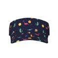 thumbnail image 1 of KLL Sport Sun Visor Hats Ball Caps Empty Top Baseball Sun Cap for Men Women-Space Dinosaur, 1 of 6