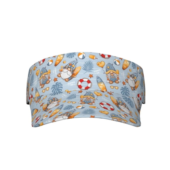 KLL Sport Sun Visor Hats Ball Caps Empty Top Baseball Sun Cap for Men Women-Summer Time With Gnome