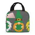 thumbnail image 1 of KLL Spring St Patrick’S Day Irish Gnomes Print Insulated Lunch Bag Women, Reusable Cute Tote Lunch Box for Adult & Men, Leakproof Cooler Lunch Bags for Work Office Travel Picnic, 1 of 5