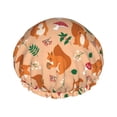 thumbnail image 1 of KLL Squirrel And Mushroom Pattern Shower Cap & Bath Cap for Women,Reversible Oversized Waterproof Shower Caps for all Hair Lengths,Elastic Reusable Bathing Hair Cap, 1 of 6