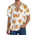 thumbnail image 1 of KLL Squirrel Playing Print Men's Shirt Short Sleeve Button Down Summer Cuba Beach Shirts- 4X-Large, 1 of 5